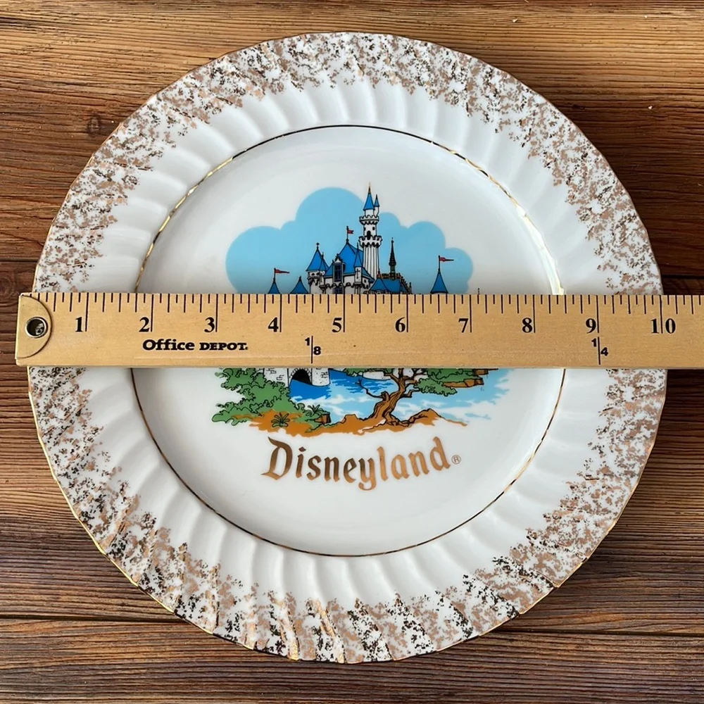 Vintage Disneyland Plate Wall Decor Art MCM Decoration Castle Disney California